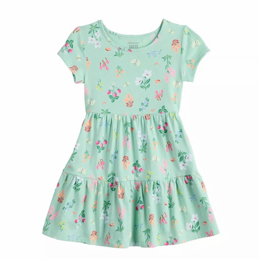 Girls Clothing * | Toddler Girl Jumping Beans Tiered Skater Dress