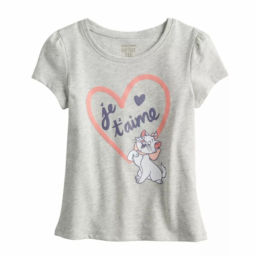 Girls Clothing * | Disney'S Aristocats Marie Toddler Girl Shirred Sleeve Tee By Jumping Beans