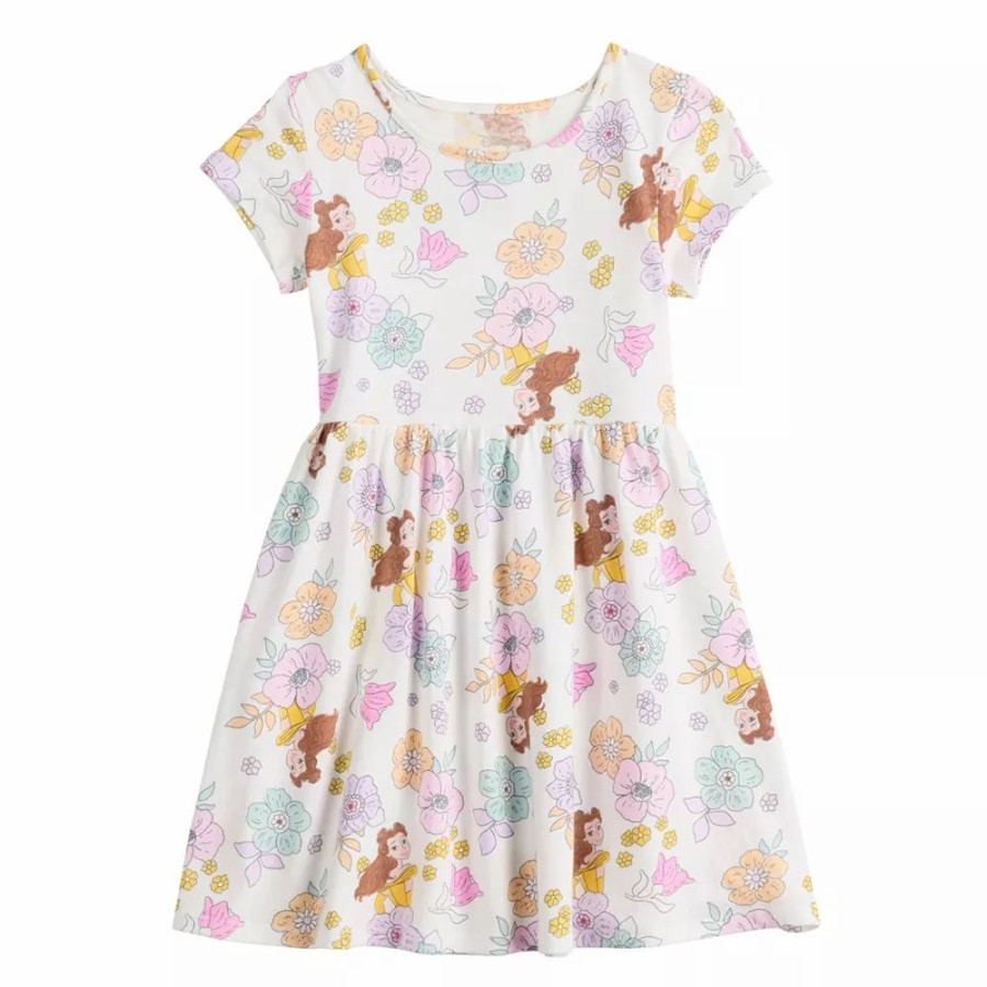 Girls Clothing * | Disney'S Beauty And The Beast Toddler Girl Belle Skater Dress By Jumping Beans