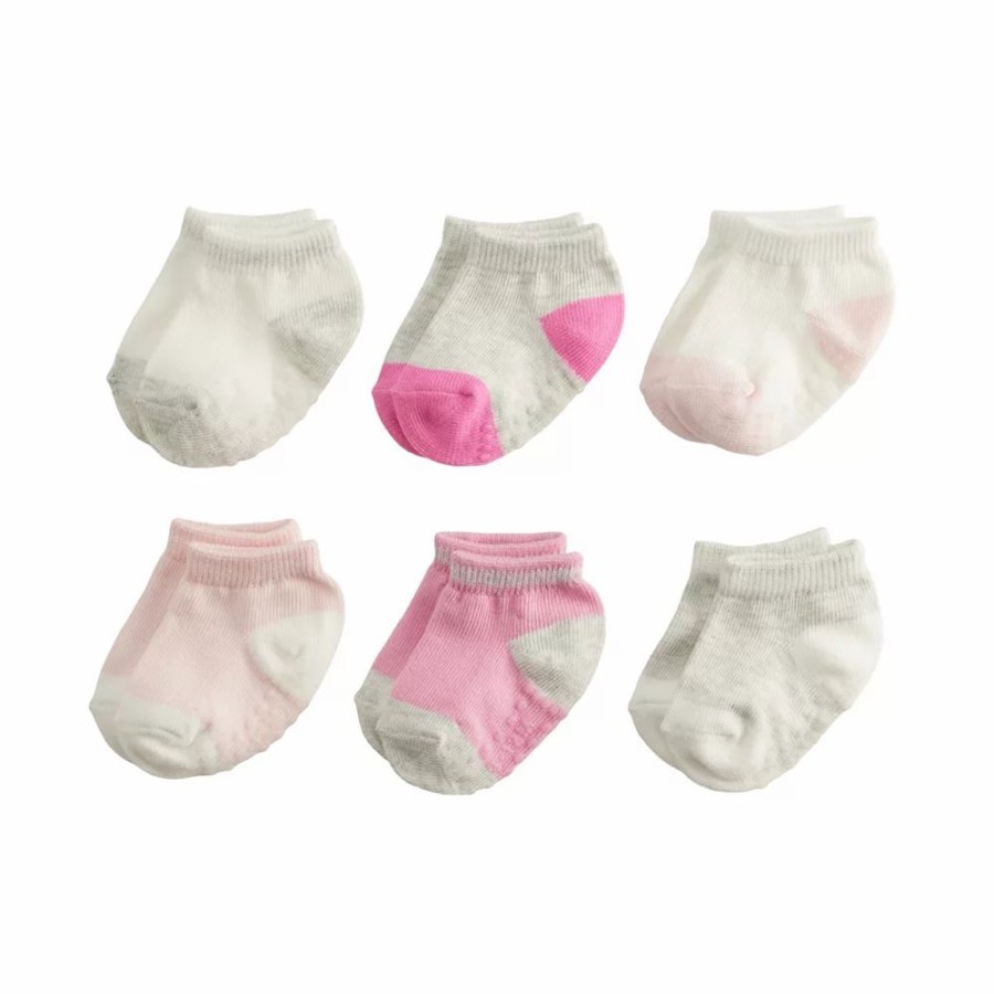 Girls Clothing * | Baby / Toddler Girl Jumping Beans 6-Pack Low Cut Socks