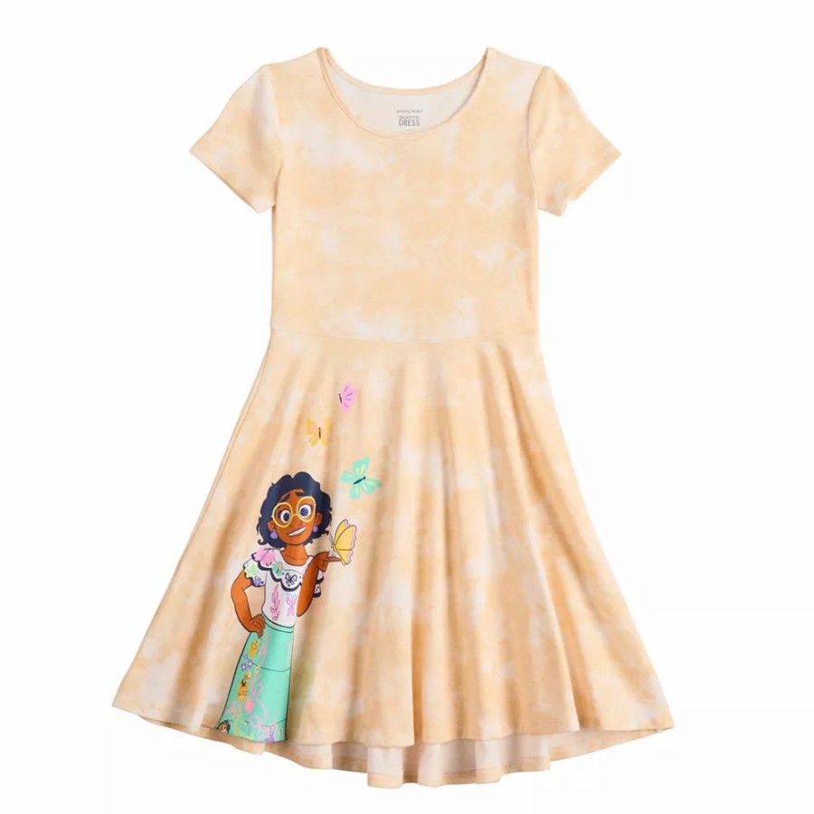 Girls Clothing * | Disney'S Encanto Mirabel Girls 4-12 High-Low Skater Dress By Jumping Beans