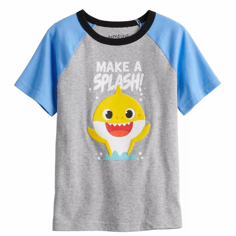 Boy Clothing * | Toddler Boy Jumping Beans Baby Shark Puff Graphic Tee