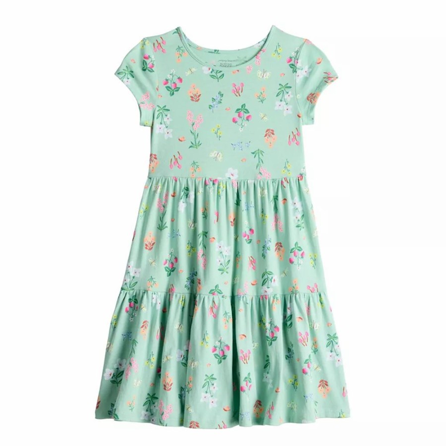 Girls Clothing * | Girls 4-12 Jumping Beans Printed Tiered Dress