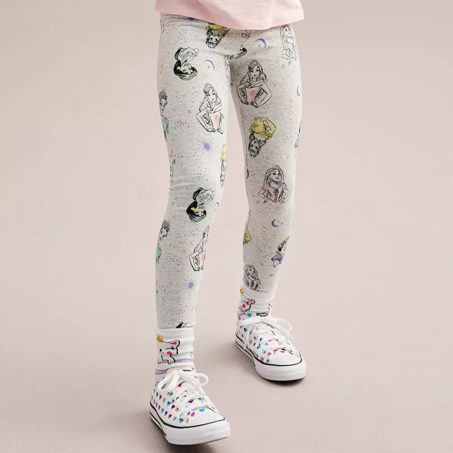 Girls Clothing * | Girls 4-12 Disney Princesses Print Leggings By Jumping Beans