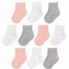 Girls Clothing * | Baby Girl Jumping Beans 10-Pk. Solid Crew Socks