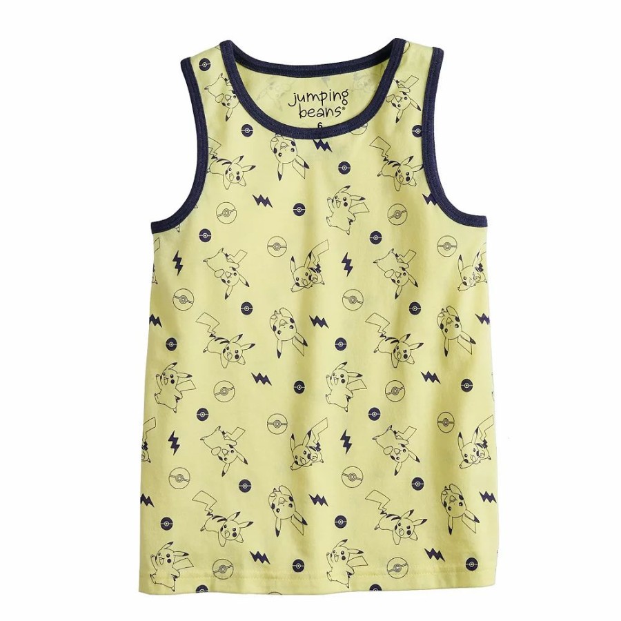 Boy Clothing * | Boys 4-12 Jumping Beans Pokemon Pikachu Graphic Tank Top