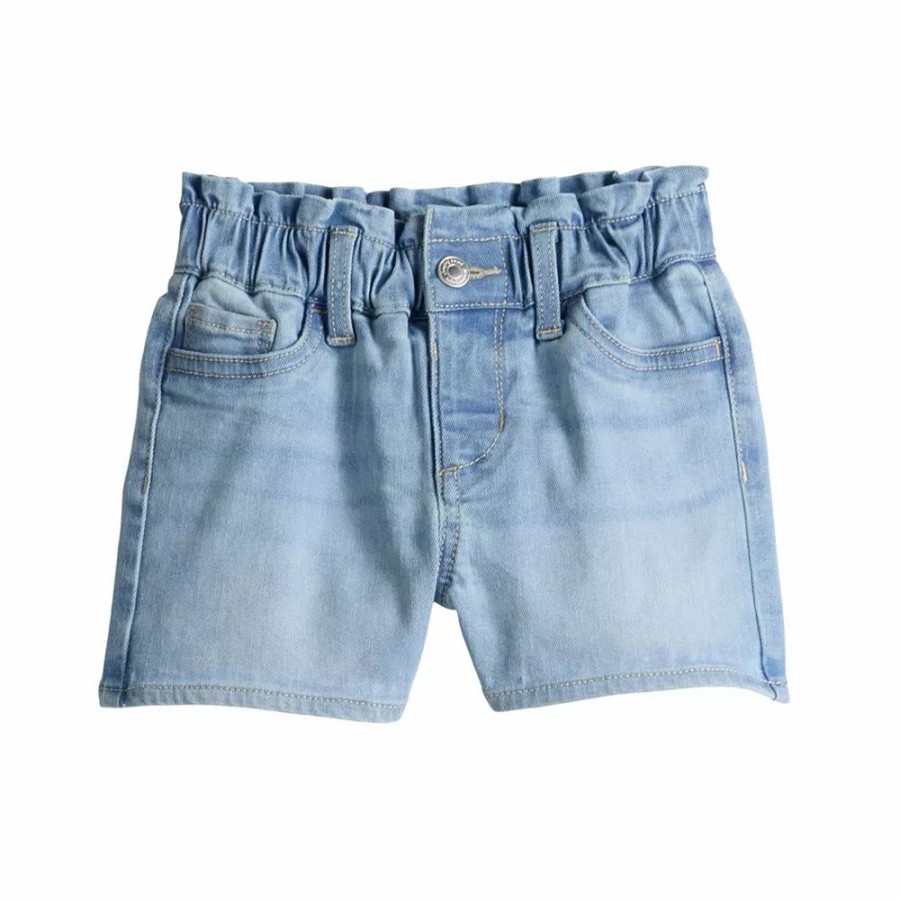 Girls Clothing * | Toddler Girl Jumping Beans Paper-Bag Denim Shorts