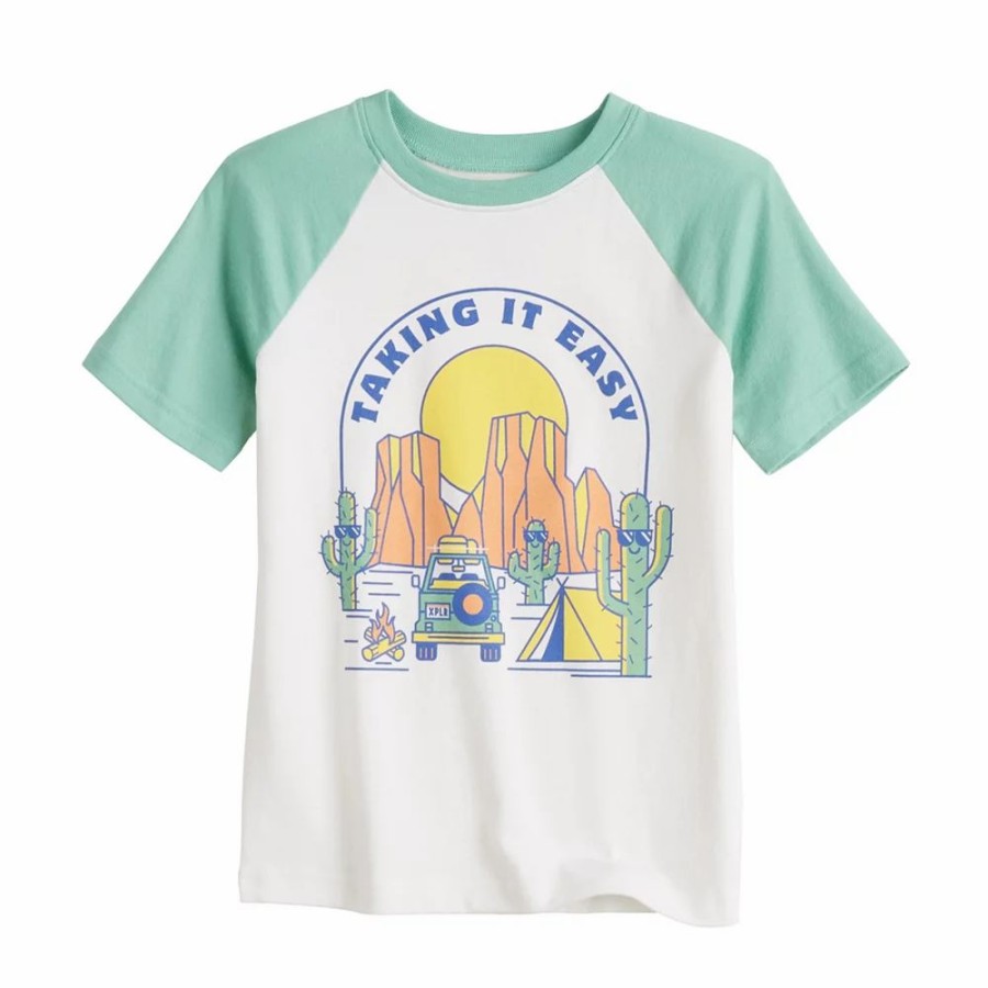 Boy Clothing * | Boys 4-12 Jumping Beans "Taking It Easy" Raglan Tee