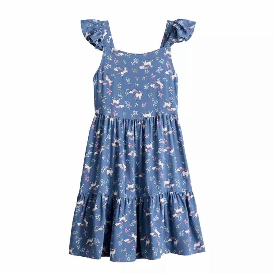 Girls Clothing * | Toddler Girl Jumping Beans Flutter Tiered Dress