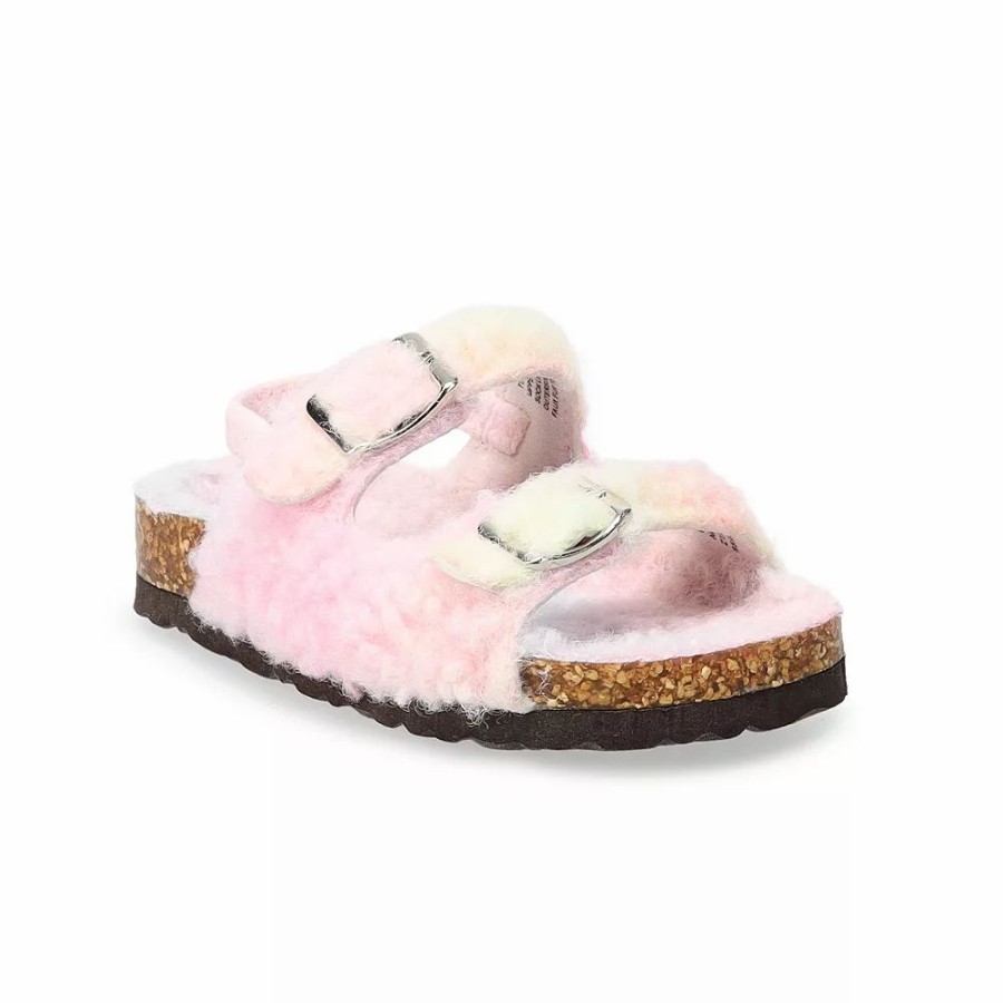 Shoes * | Jumping Beans Magnetizing Toddler Girls' Faux-Fur Slide Sandals