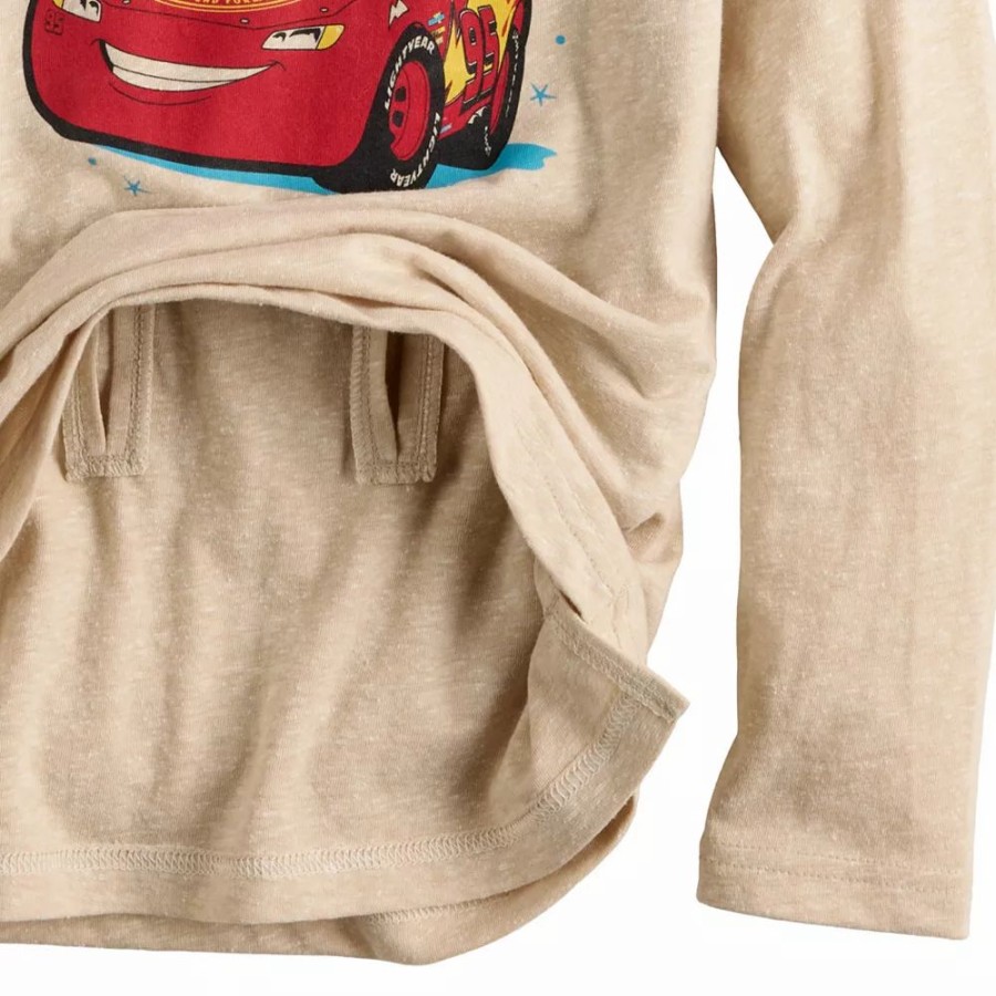 Boy Clothing * | Disney / Pixar Cars Boys 4-12 Lightning Mcqueen Adaptive Double Layer Tee By Jumping Beans