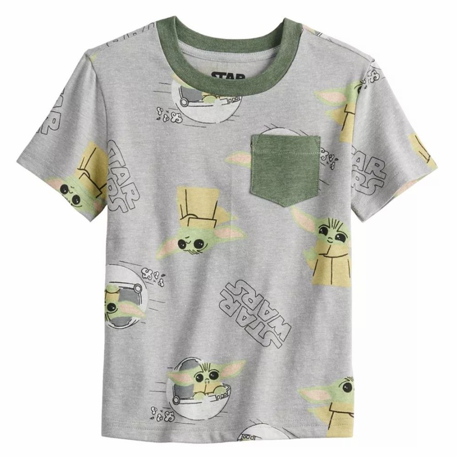 Boy Clothing * | Toddler Boy Jumping Beans The Mandalorian The Child Printed Pocket Tee