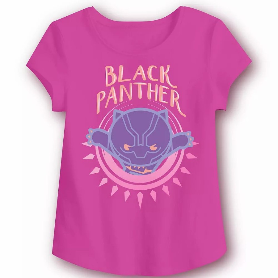 Girls Clothing * | Girls 4-12 Jumping Beans Short-Sleeve Black Panther Tee