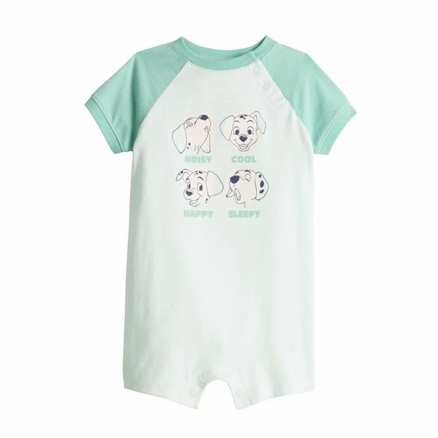 Boy Clothing * | Disney'S 101 Dalmatians Baby Boy Raglan Romper By Jumping Beans