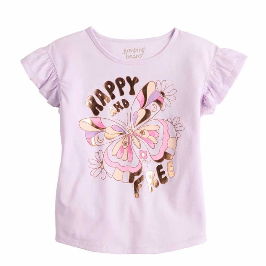 Girls Clothing * | Toddler Girl Jumping Beans Adaptive Flutter Tee