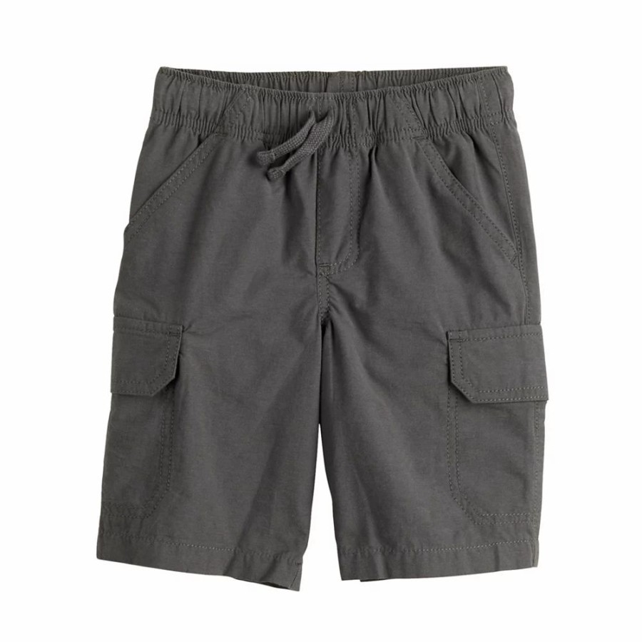 Boy Clothing * | Boys 4-12 Jumping Beans Flat Front Poplin Cargo Shorts