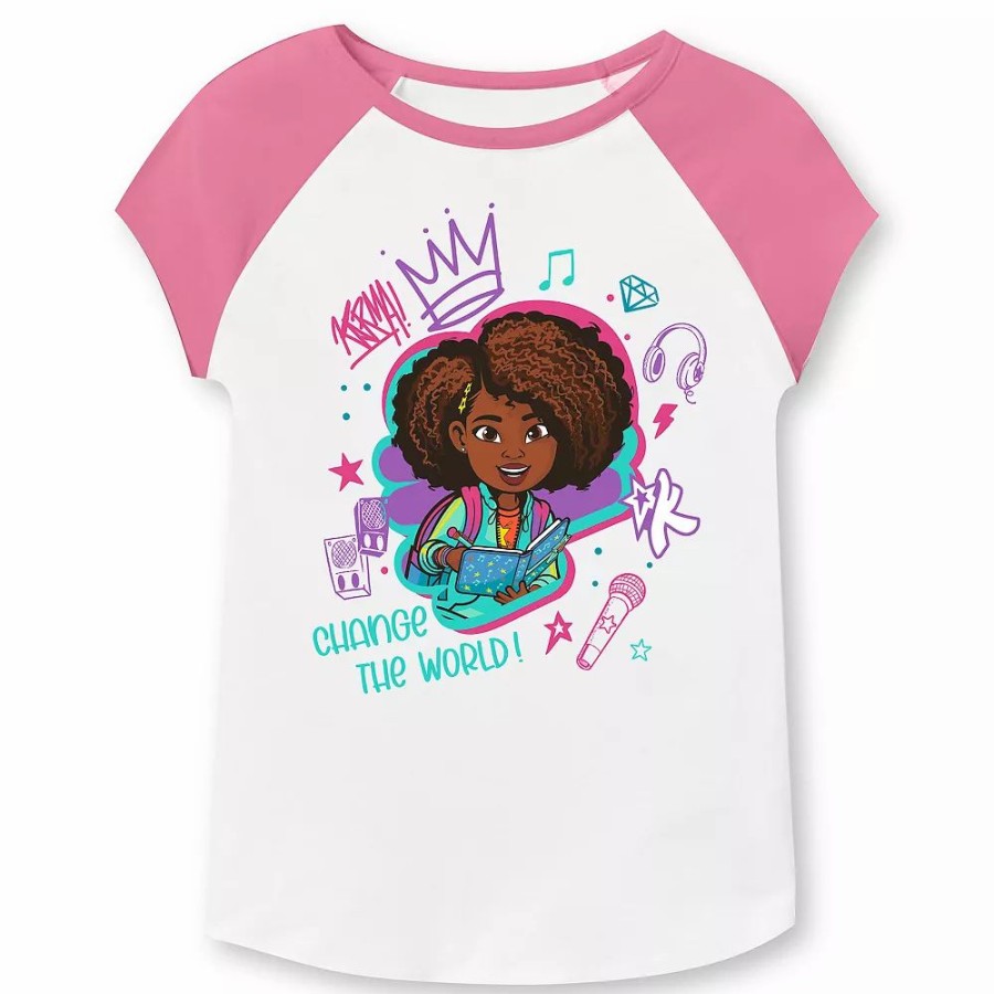 Girls Clothing * | Girls 4-12 Jumping Beans Karma'S World "Change The World" Graphic Tee