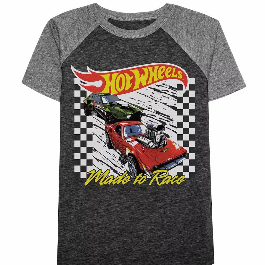 Boy Clothing * | Boys 4-12 Jumping Beans Hot Wheels Raglan Graphic Tee