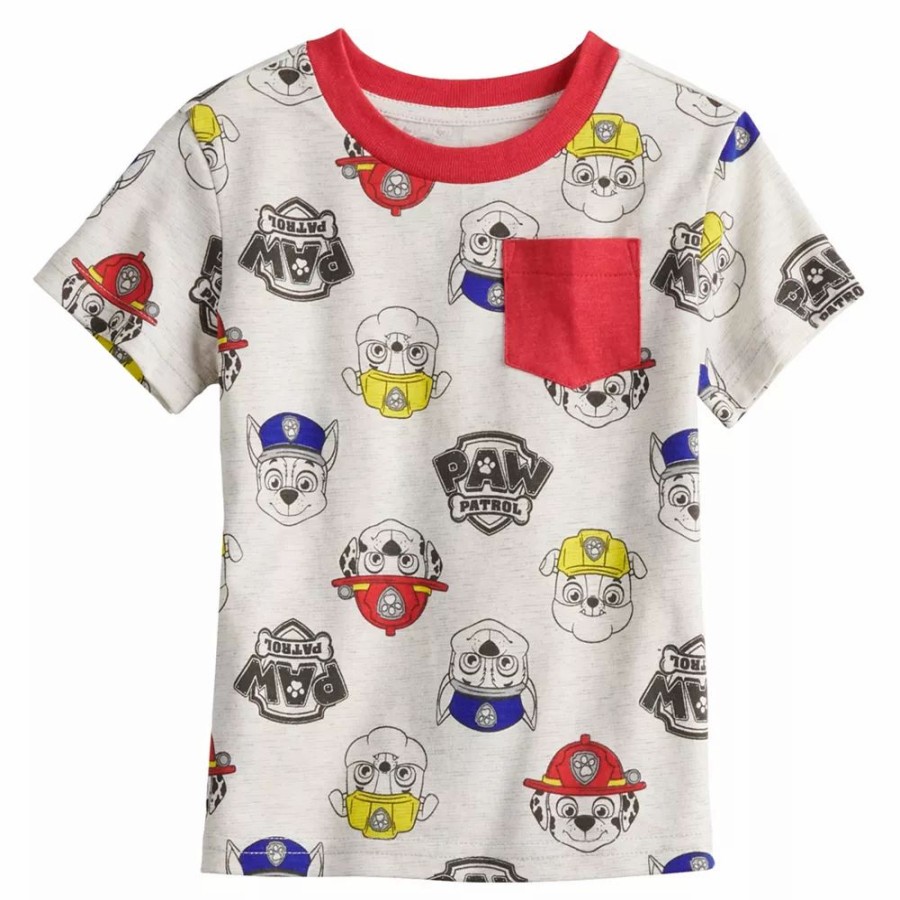 Boy Clothing * | Toddler Boy Jumping Beans Paw Patrol Printed Pocket Tee