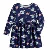 Girls Clothing * | Girls 4-12 Jumping Beans The Mandalorian Grogu Aka Baby Yoda Long Sleeve Skater Dress