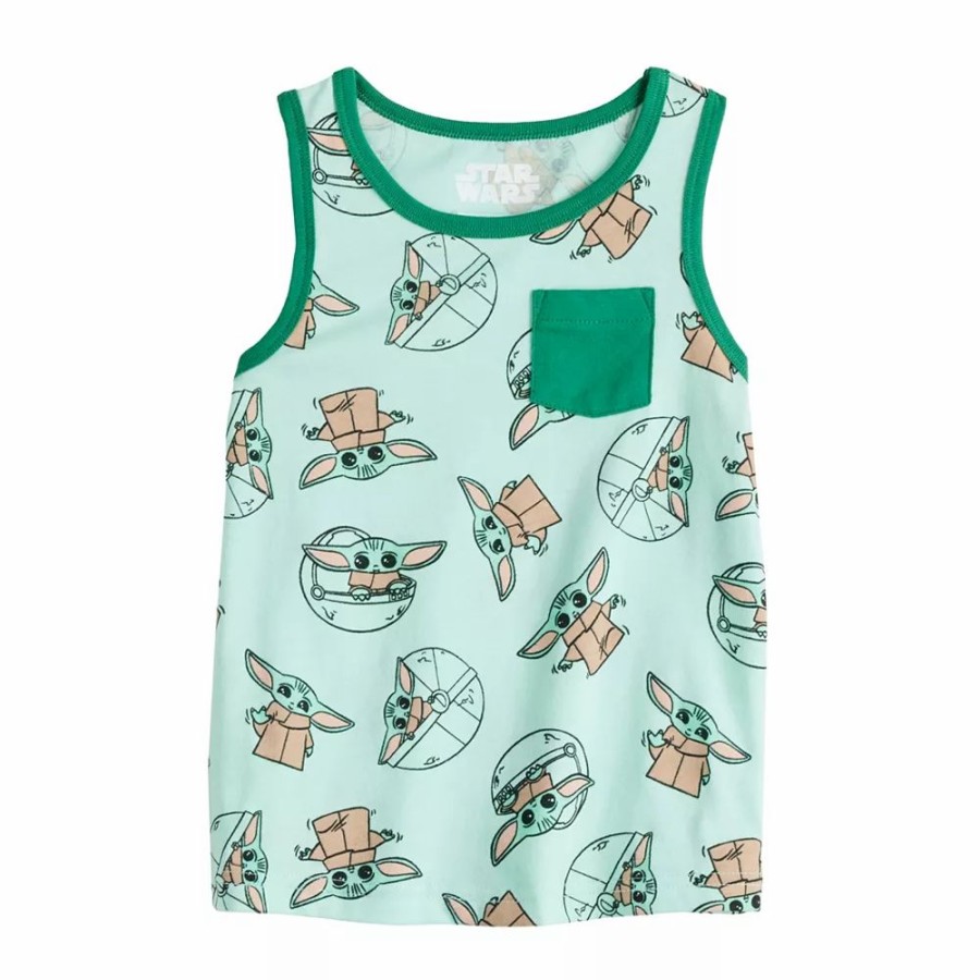 Boy Clothing * | Toddler Boy Jumping Beans Star Wars Grogu Pocket Tank