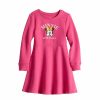 Girls Clothing * | Toddler Girl Disney Minnie Mouse "Kind To All" Fleece Long Sleeve Skater Dress By Jumping Beans