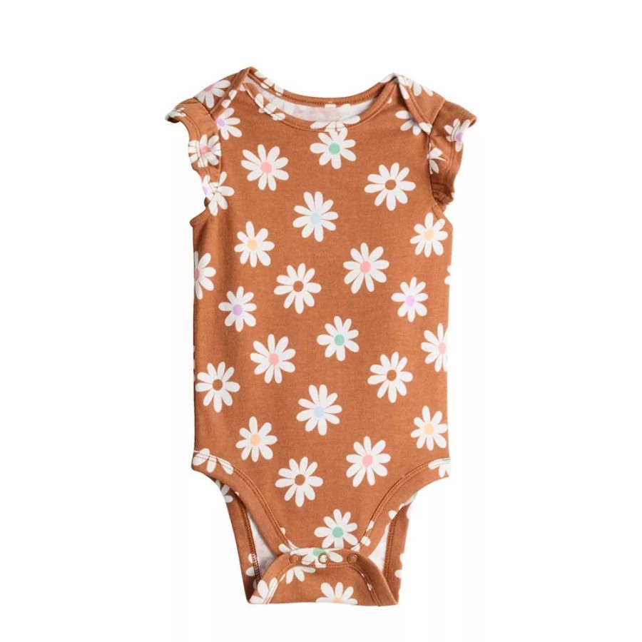 Girls Clothing * | Baby Girl Jumping Beans Ruffled Bodysuit