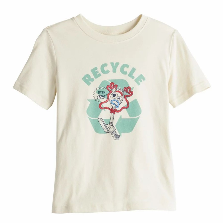 Boy Clothing * | Disney / Pixar Toy Story 4 Boys 4-12 Forky "Recycle" Tee By Jumping Beans