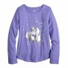 Girls Clothing * | Disney'S Minnie Mouse Girls 4-12 Long Sleeve Metallic Graphic Tee By Jumping Beans