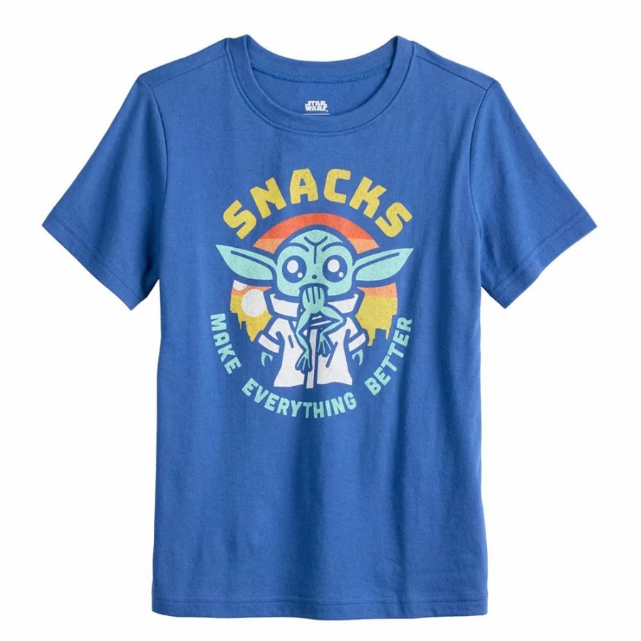 Boy Clothing * | Toddler Boy Jumping Beans Grogu "Snacks Make Everything Better" Tee