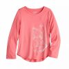 Girls Clothing * | Girls 4-12 Jumping Beans Long Sleeve Shirttail Active Graphic Tee