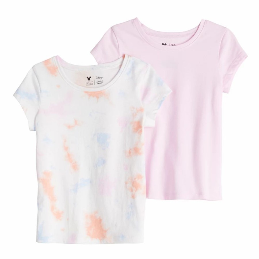 Girls Clothing * | Girls 4-12 Jumping Beans 2-Pack Tie Dye & Solid Short Sleeve Core Tee