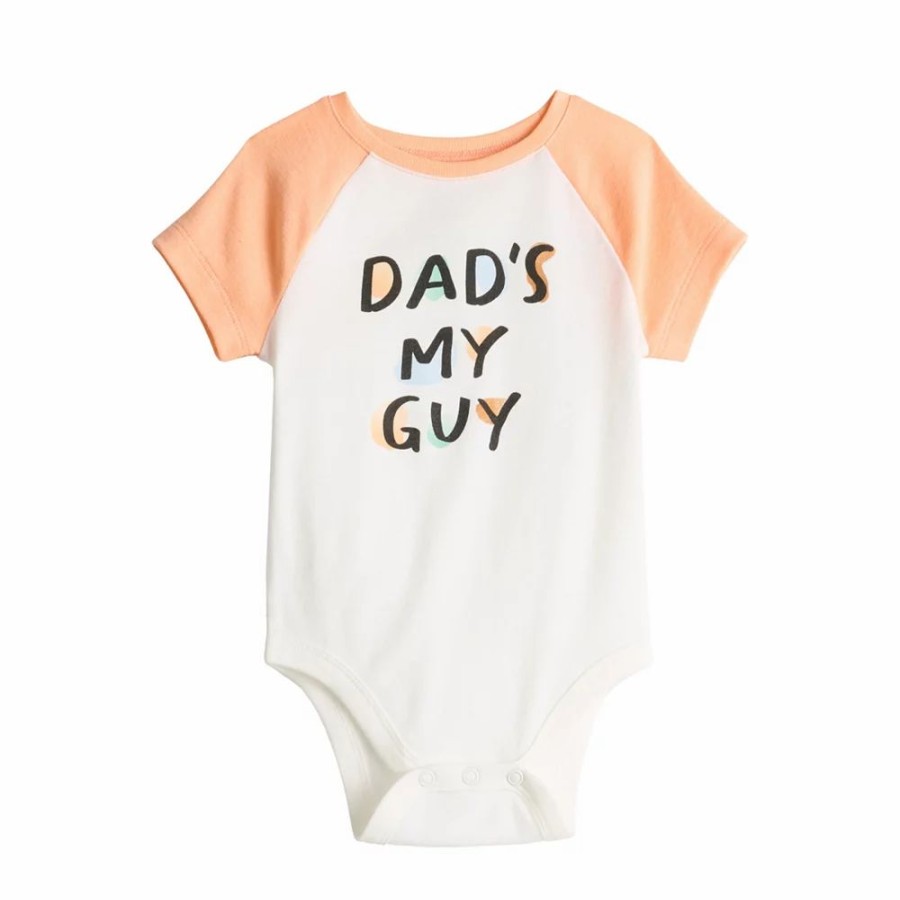 Boy Clothing * | Baby Boy Jumping Beans "Dad'S My Guy" Raglan Bodysuit