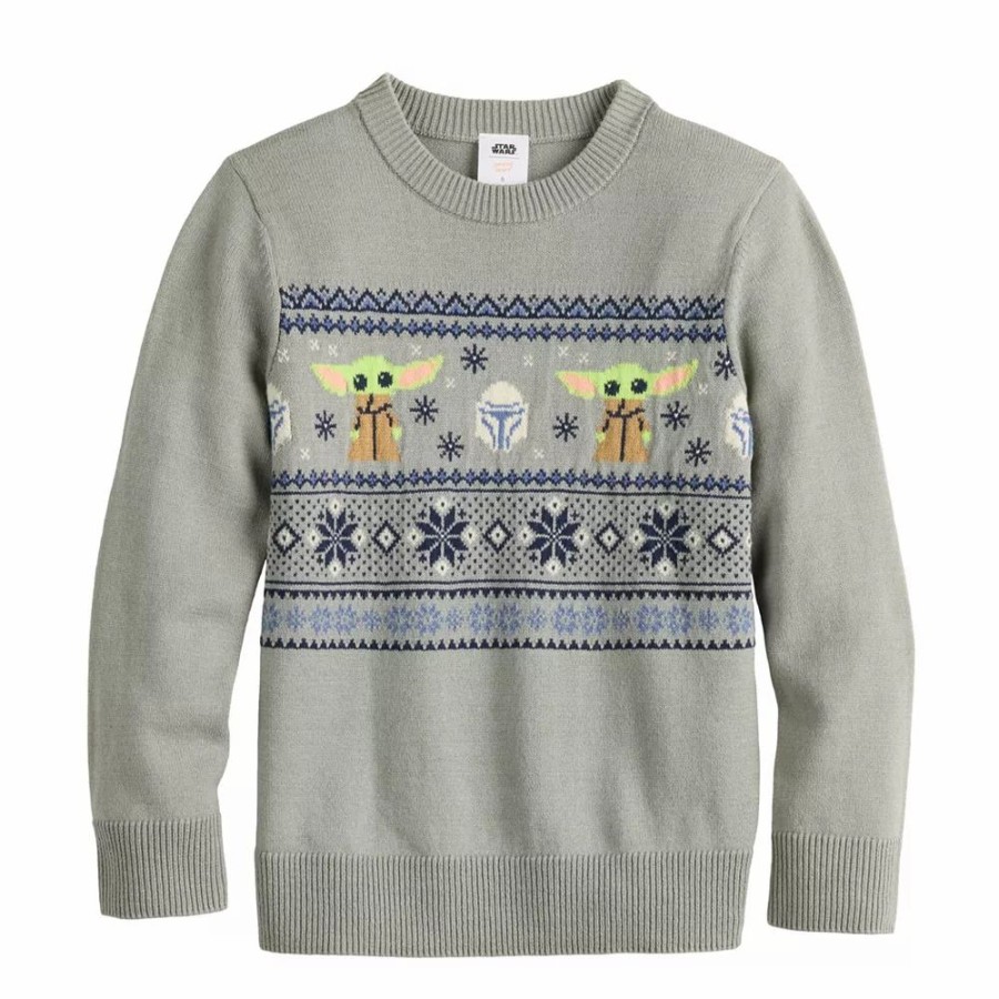 Boy Clothing * | Boys 4-8 Jumping Beans Grogu Knit Sweater