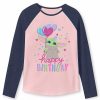 Girls Clothing * | Girls 4-12 Jumping Beans The Mandalorian Grogu Aka Baby Yoda Birthday Raglan Sleeve Graphic Tee