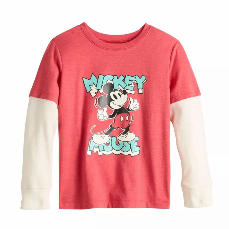 Boy Clothing * | Boys 4-12 Disney Mickey Mouse Adaptive Graphic Skater Tee By Jumping Beans