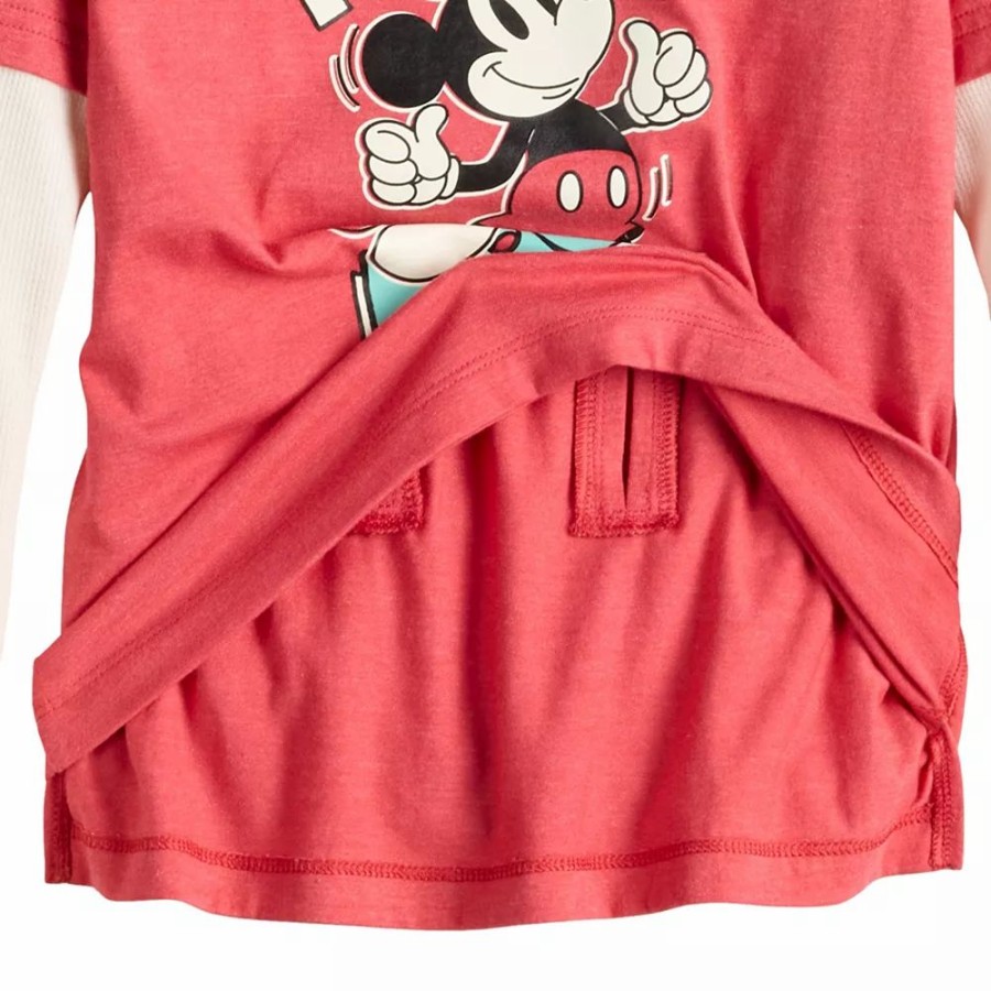 Boy Clothing * | Boys 4-12 Disney Mickey Mouse Adaptive Graphic Skater Tee By Jumping Beans