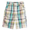 Boy Clothing * | Toddler Boy Jumping Beans Adaptive Seated Comfort Easy Dressing Sensory Plaid Canvas Shorts