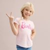 Girls Clothing * | Girls 4-12 Jumping Beans Barbie Distressed Logo Magic Tee