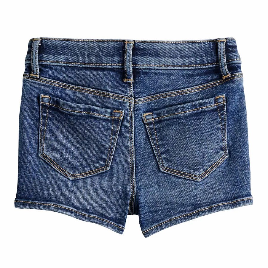 Girls Clothing * | Toddler Girl Jumping Beans Denim Shortie Shorts