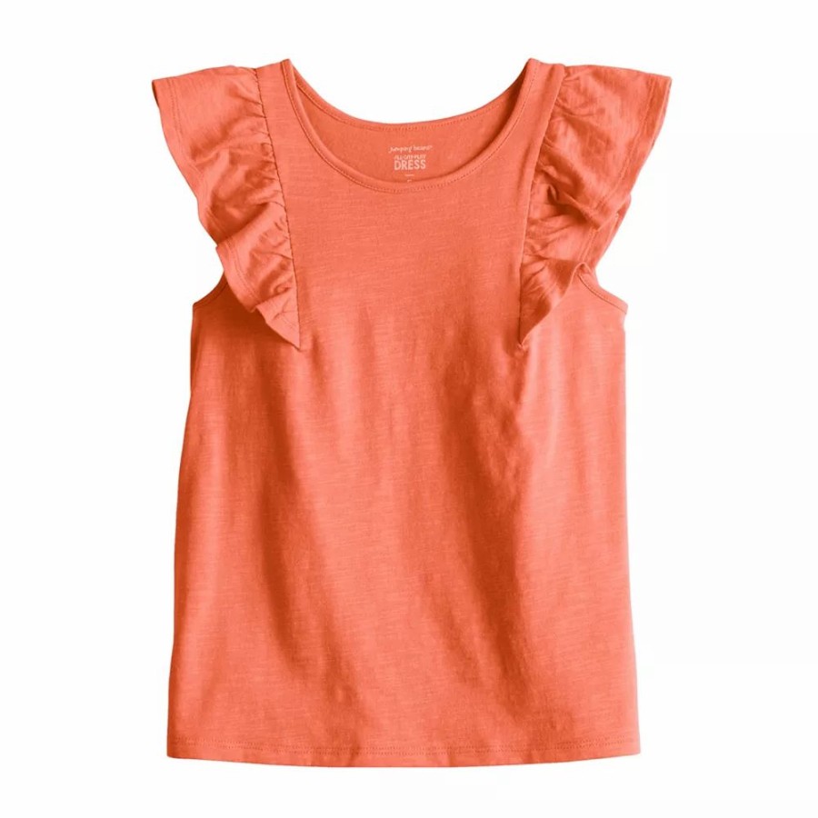 Girls Clothing * | Girls 4-12 Jumping Beans Flutter Sleeve Tee