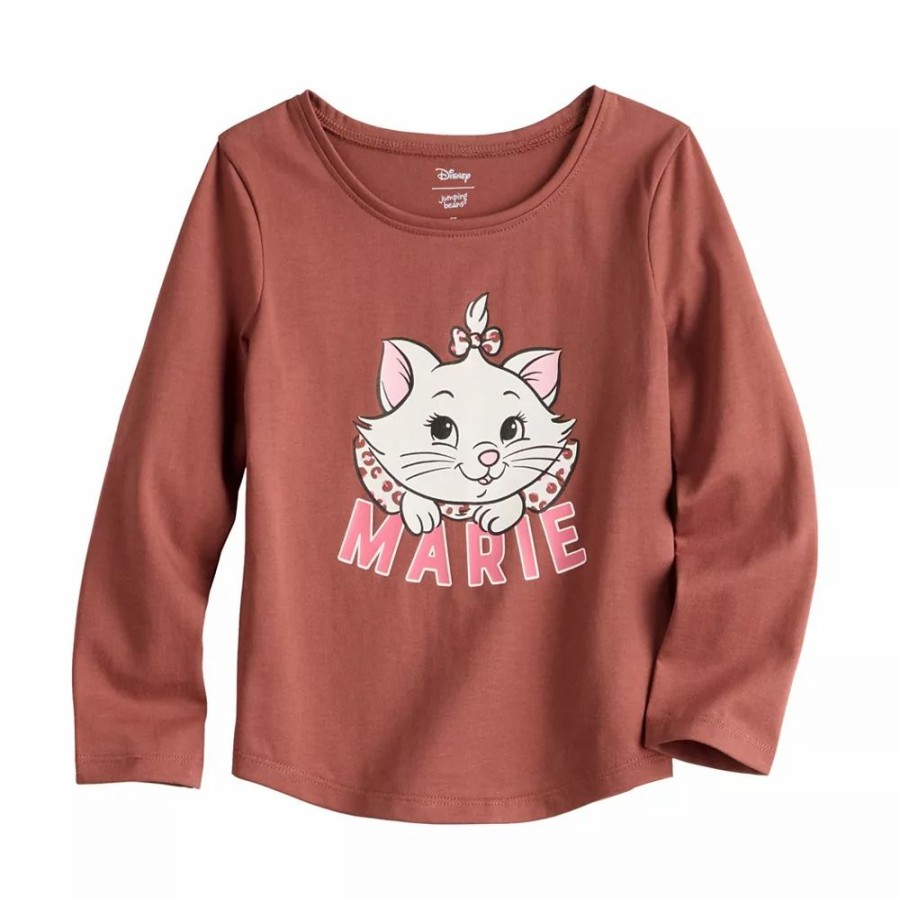 Girls Clothing * | Toddler Girl Disney The Aristocats Marie Long Sleeve Shirttail Graphic Tee By Jumping Beans