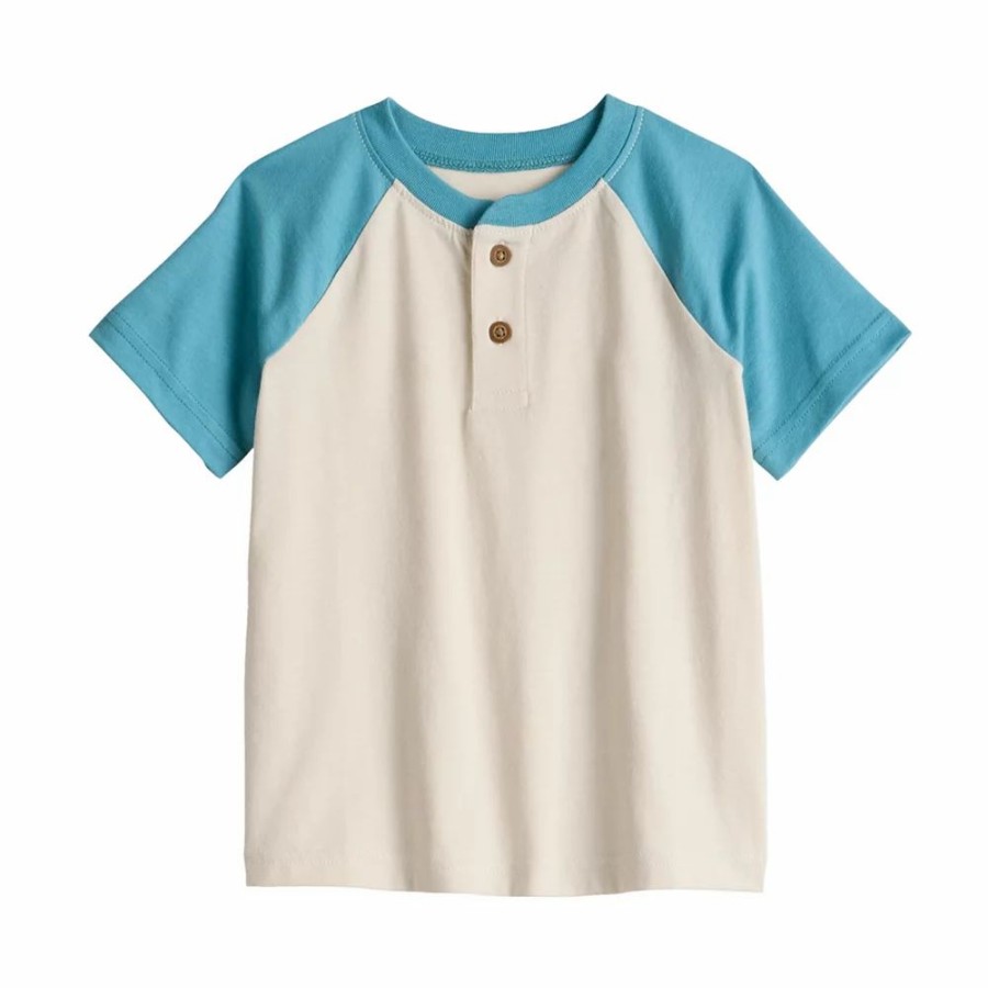 Boy Clothing * | Boys 4-12 Jumping Beans Short Raglan Sleeve Henley Tee