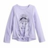 Girls Clothing * | Girls 4-12 Disney Cinderella Embellished Long Sleeve Tie Front Tee By Jumping Beans