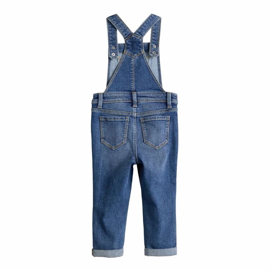 Girls Clothing * | Girls 4-12 Jumping Beans Girlfriend Fit Denim Overalls