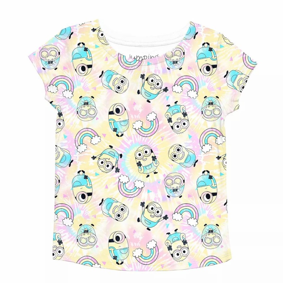 Girls Clothing * | Toddler Girl Jumping Beans Minions Rainbow Tee